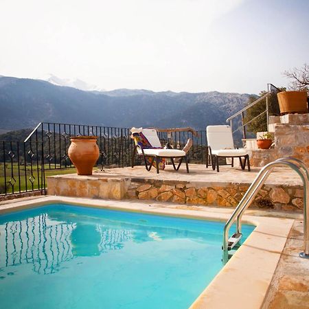 Stone Built Villa Galatia, Poolside & Perfect View Karés Exteriör bild